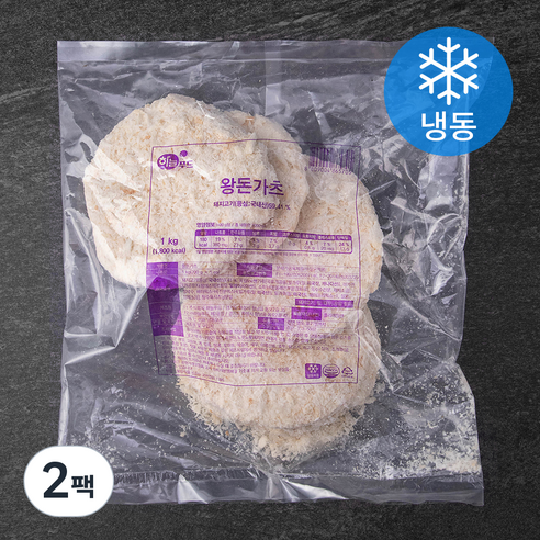 하늘푸드 왕돈까스 (냉동), 1kg, 2팩