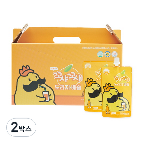 꼬샤꼬샤 도라지 배즙 스탠딩 파우치 타입, 110ml, 40개