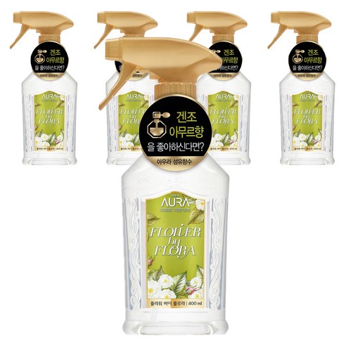 아우라 섬유향수, 플라워 바이 플로라, 400ml, 5개