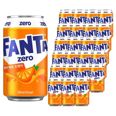 환타 제로 오렌지 탄산음료, 350ml, 24개