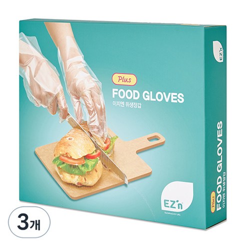 EZn이지엔 위생 장갑 플러스, 200개입, 3개