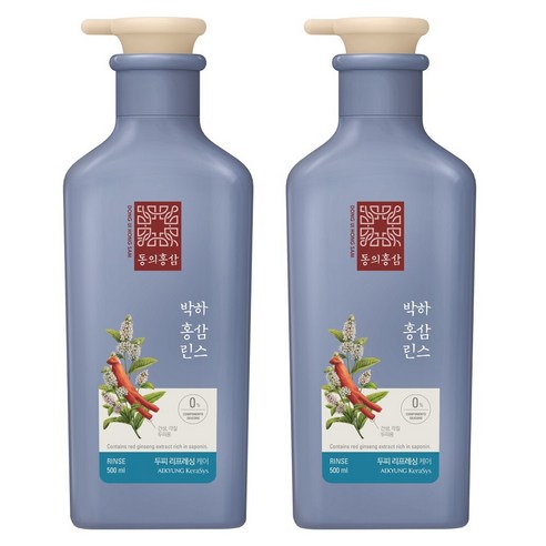 동의홍삼 비듬 케어 홍삼샴푸 박하향, 2개, 500ml