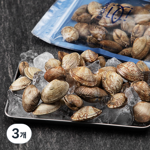 바다자리 남해안 생물 바지락 (냉장), 400g, 3개