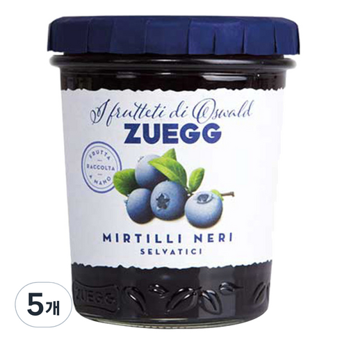 주에그 블루베리잼, 320g, 5개