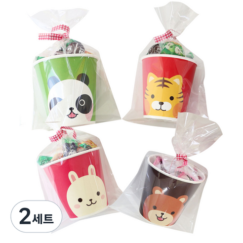 황씨네도시락 캐릭터종이컵 30p 랜덤 + OPP봉투 30p + 체크타이 30p, 2세트