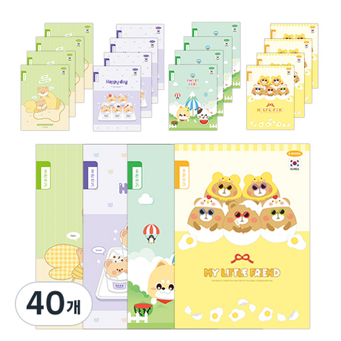 펜피아 1000 초등제본 8칸쓰기 노트, 랜덤 발송, 40개