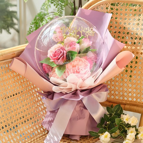 [오케이나우ㅣ강추] 델리카시의 꿈幻같은 비누꽃 카네이션 풍선꽃다발로 사랑하는 사람을 감동시키세요 [OKNOWㅣ추천상품]