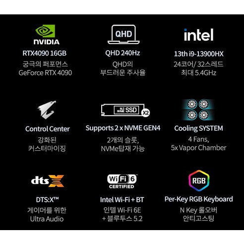기가바이트 2023 어로스, 뛰어난 성능과 고화질 디스플레이를 갖춘 노트북