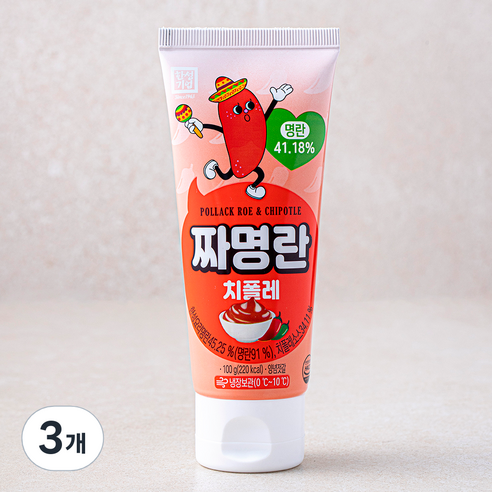 한성기업 짜명란 치폴레, 100g, 3개