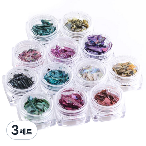 신세계 자개 12색 세트, 3개, 혼합색상