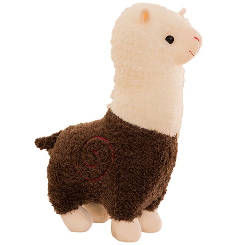 네이처타임즈 복슬복슬 알파카 인형, 브라운, 38cm