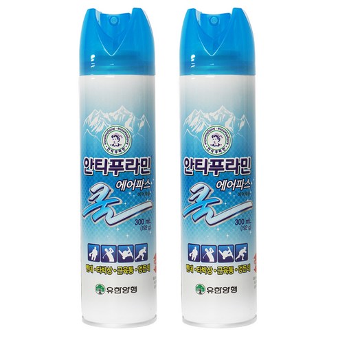 안티푸라민 유한양행 안티푸라민 쿨 에어파스 300ml, 1개입, 2개