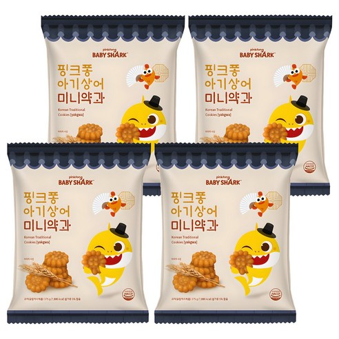 핑크퐁 아기상어 미니약과, 375g, 4개