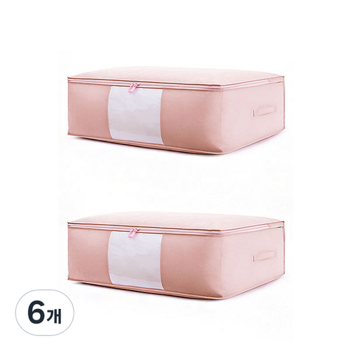 더자카 심플 파스텔 이불정리함 S, 핑크, 6개