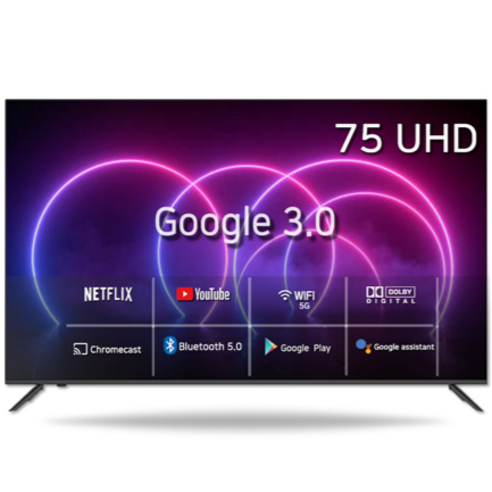 시티브 구글3.0 4K UHD HDR TV, 189cm, MZ75UHD, 스탠드형, 방문설치