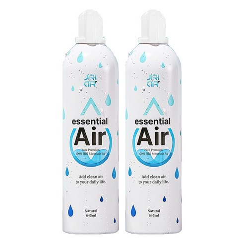 지리에어 프리미엄 대용량 에센셜 청정 에어 산소캔 645ml, 2개