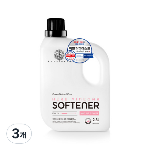 아이너바움 아기섬유린스 네이처플라워, 3개, 2.8L