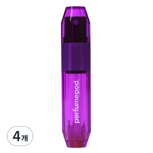 트라발로 퍼퓸팟 아이스 펌핑식 충전 휴대용 향수공병 5ml, 퍼플, 4개
