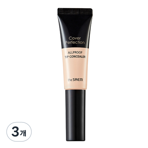 커버 퍼펙션 올프루프 팁 컨실러 12g, 1.0 클리어 베이지, 3개