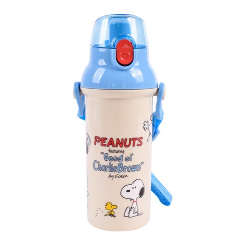 릴팡 피너츠 스누피 원터치 어깨 끈 물통 PN6109, 혼합색상, 480ml