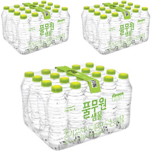 풀무원샘물 무라벨 생수, 330ml, 60개
