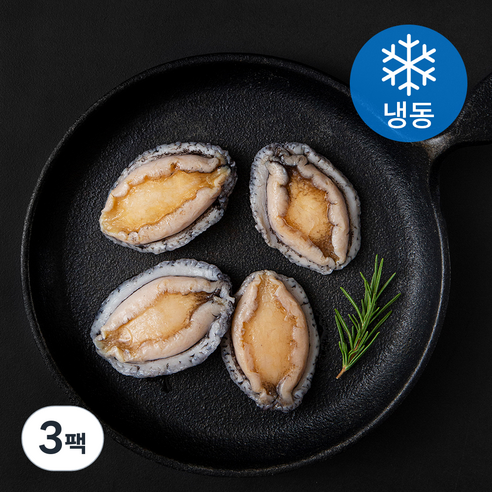다복 CAS 급속동결 순살전복 4미 (냉동), 80g, 3팩