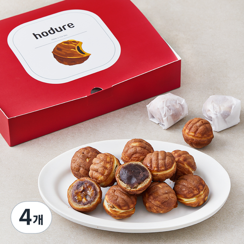 호두르 찰보리 호두과자 20구 + 쇼핑백, 340g, 4개