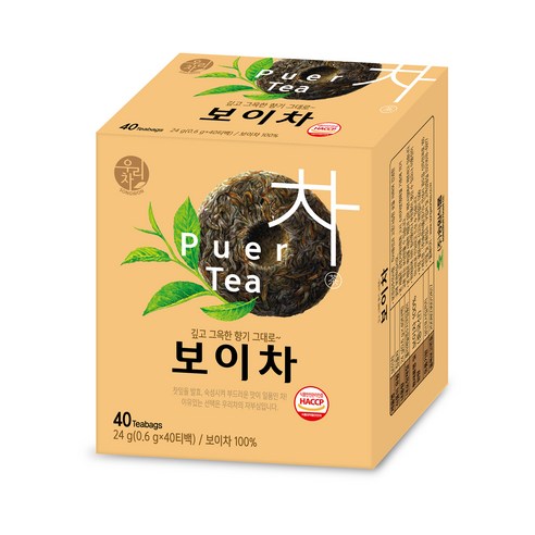 우리차 보이차, 0.6g, 40개입, 1개