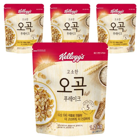 켈로그 고소한 오곡 푸레이크, 1.2kg, 4개