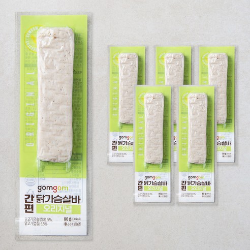 곰곰 간편 닭가슴살바 오리지널, 80g, 1개입, 6개