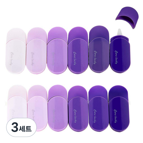 다다 바이올렛 그라데이션 수정테이프 6종 x 2p 세트, 혼합색상, 6세트