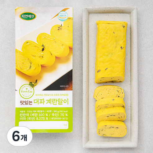 자연애찬 맛있는 대파 계란말이, 300g, 6개