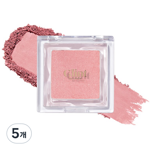 Glint 베이크드 블러쉬 블러셔 2.4g, 04 튤립 온, 5개