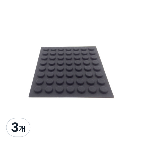 미끄럼방지 고무발 범폰 고무받침대 검정 A0021, 3개