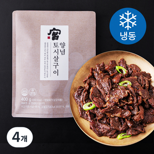 견우푸드궁 양념토시살구이 (냉동), 400g, 4개