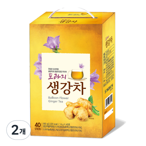 우리차 도라지생강차, 14g, 40개입, 2개