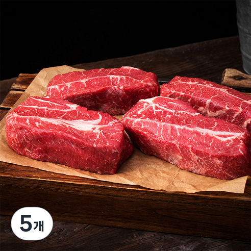 미국산 부채살 메가 스테이크용 (냉장), 1kg, 5개