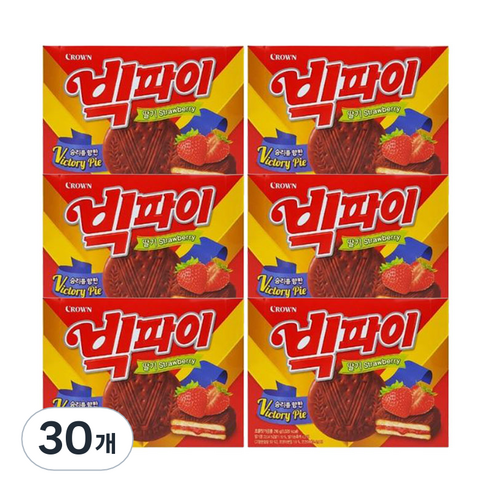 크라운 빅파이 딸기, 216g, 30개