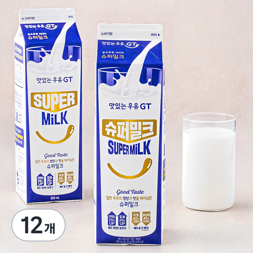 남양유업 맛있는우유GT 슈퍼밀크, 900ml, 12개