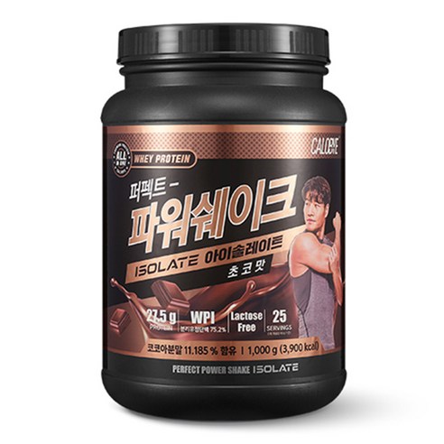 칼로바이 퍼펙트 파워쉐이크 아이솔레이트 유청 단백질 WPI 보충제 프로틴 파우더 초코맛 1kg, 1개