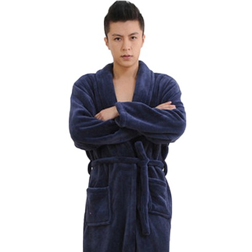퇴근 하자마자 집순집돌이 필수템 가운 L, 네이비, 1개