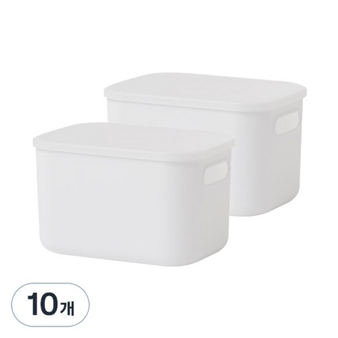 룸앤홈 애니 팬트리 수납박스, 화이트, S(180 x 260 x 160 mm), 10개