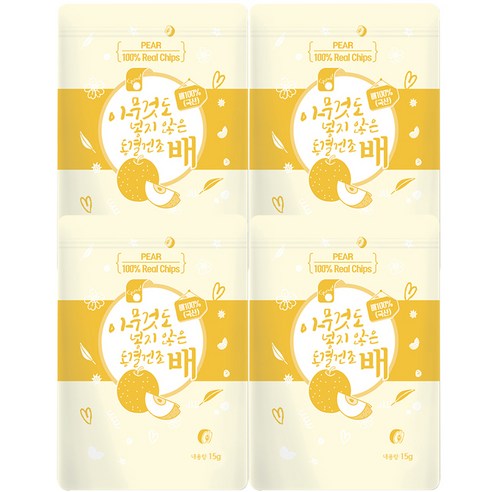 아무것도 넣지않은 동결건조 칩, 4개, 15g