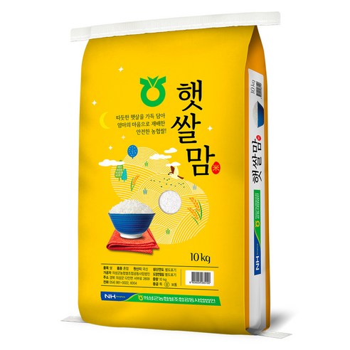 농협쌀 2024년산 햅쌀 햇쌀맘 백미, 상등급, 10kg, 1개