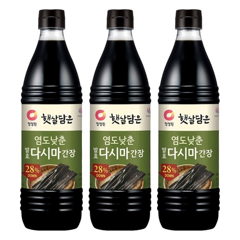 햇살담은 염도낮춘 발효 다시마 간장, 3개, 840ml