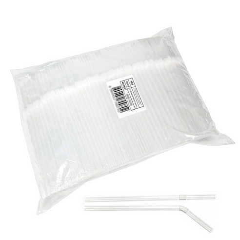대성산업 자바라 투명 개별 스트로우 7 x 210 mm, 500개, 1세트