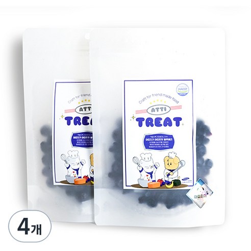 아띠지기 강아지 동결건조간식, 블루베리, 40g, 4개