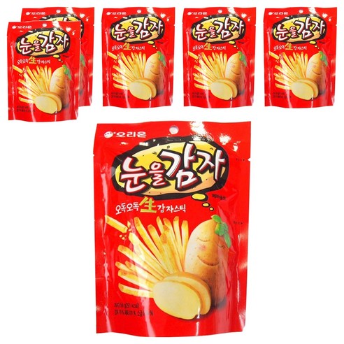 오리온 눈을감자 스낵, 56g, 6개