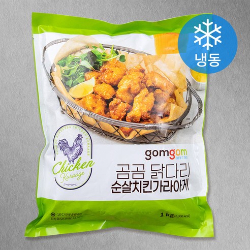 곰곰 닭다리 순살치킨가라아게, 1kg, 1개 에어프라이어