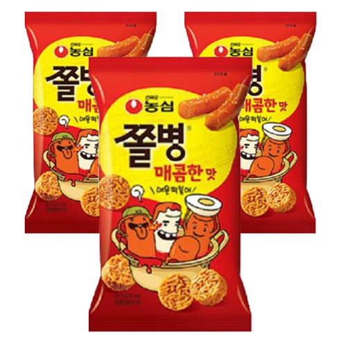 쫄병스낵 매콤한맛, 82g, 3개